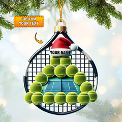 Maxcorners Tennis Balls Christmas Home Decor Christmas Ornament, Personalized Ornament 2D Flat LM2211