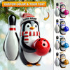 Maxcorners Custom Name Bowling Ornament, Bowling Lover Christmas Gift 2D Flat LM2111