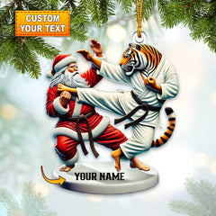 Maxcorners Karate Fighter Ornament, Personalized Ornament 2D Flat LM2211