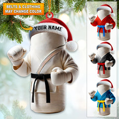 Maxcorners Custom Name Karate Ornament, Karate Christmas Gift 2D Flat LM2211