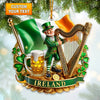Maxcorners Custom Ireland Ornament, Personalized Ornament 2D Flat LM2211