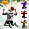 Maxcorners Santa Football Player Christmas Ornament, Personalized Ornament 2D Flat LM2211