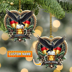 Maxcorners Custom Name Germany Ornament, Christmas Gift for Germany Lover 2D Flat LM2211
