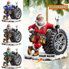 Maxcorners Custom Name Santa Mechanic Ornament, Christmas Gift 2D Flat LM2111