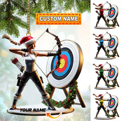 Maxcorners Custom Name Archery Christmas Ornament, Christmas Gift 2D Flat LM2111