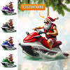 Maxcorners Custom Name Santa Jeski Ornament, Santa Christmas Gift 2D Flat LM2111