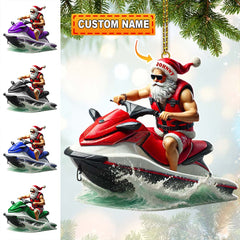 Maxcorners Custom Name Santa Jeski Ornament, Santa Christmas Gift 2D Flat LM2111