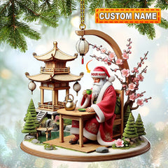 Maxcorners Custom Name Japan Santa Ornament, Japan Lover Christmas Gift54 2D Flat LM2111