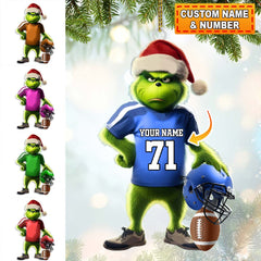 Maxcorners Custom Name Rugby Football Ornament, Rugby Football Lover Christmas Gift51 2D Flat LM2111