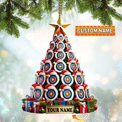 Maxcorners Custom Name Archery Christmas Tree Ornament, Christmas Gift 2D Flat LM2211