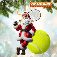 Maxcorners Custom Name Tennis Ornament, Christmas Gift for Tennis Lover 2D Flat LM2111