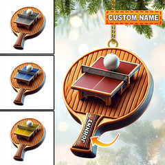 Maxcorners Custom Name Ping Pong Ornament, Christmas Gift for Ping Pong Lover 2D Flat LM2211