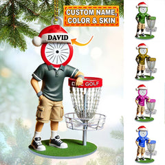Maxcorners Custom Name Golf Ornament, Christmas Gift Decoration 2D Flat LM2211