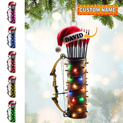 Maxcorners Custom Name Archery Ornament, Archery Christmas Gift Decoration 2D Flat LM2111