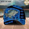 Maxcorners Fishing Blue Water Outdoor Custom Name Personalized Cap  (11 Fish Species)