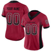 Maxcorners Custom Cardinal Black-White Drift Fashion Football Jersey LM2605