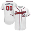 Maxcorners Custom White Red-Navy Baseball Jersey LM2605