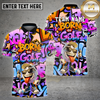Maxcorners Golf Born To Golf Graffiti Street Vibes Multi Options Personalized Name, Team Name 3D Shirt