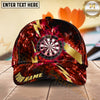 Maxcorners Darts Lightning and Flaming Dartboard Personalized Name 3D Classic Cap