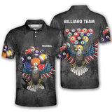 MaxCorners Unique Angles, Customized Name 3D And Team Name Billiards Polo Shirt For Men