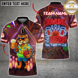 Maxcorners Bowling Shirt Tiger Beer Neon Glow Multioptions Personalized Name, Team Name Unisex 3D Shirt (4 Colors)