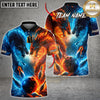 Maxcorners Bowling Fire and Ice Dragon Strike Multiple Options Personalized Name, Team Name 3D Shirt