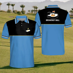 Maxcorners Sunny Side Swing Mens Golf Polo Shirt, Mens Golf Gift, Funny Golf Shirt