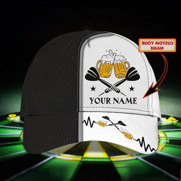 Maxcorners 3D Classic Cap Darts & Beer Personalized Name Cap 03 LM0402