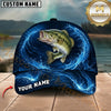 Maxcorners Fishing Blue Water Splash Customized Name 3D Cap