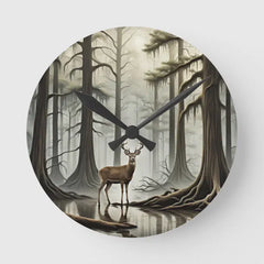Maxcorners Bayou Deer Round Clock TU3012