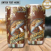 Maxcorners Fishing Tumbler Olive Camouflage Shard Design Personalized Name Tumbler (13 Species)