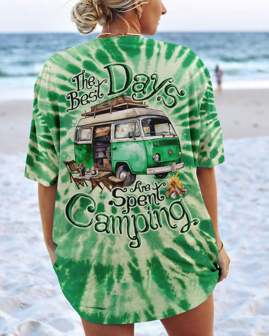 Maxcorners The Best Days Are Spent Camping Tie Dye All Over Print LM2101
