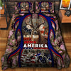 Maxcorners Personalized Name Premium USA Deer Hunting Quilt Bedding Set (Multi Color Options)