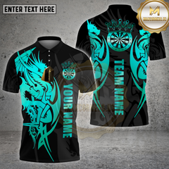 Maxcorners Dragon Dart Shirt Golden Tribal Multioptions Personalized Name, Team Name Unisex 3D Shirt (4 Colors)