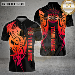 Maxcorners Dragon Dart Shirt Golden Tribal Multioptions Personalized Name, Team Name Unisex 3D Shirt (4 Colors)
