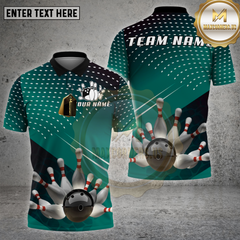 Maxcorners Bowling Shirt Strike Explosion Multioptions Personalized Name, Team Name Unisex 3D Shirt (4 Colors)