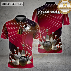 Maxcorners Bowling Shirt Strike Explosion Multioptions Personalized Name, Team Name Unisex 3D Shirt (4 Colors)