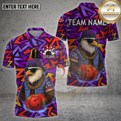 Maxcorners Bowling Shirt Graffiti Eagle Street Style Multioptions Personalized Name, Team Name Unisex 3D Shirt (4 Colors)