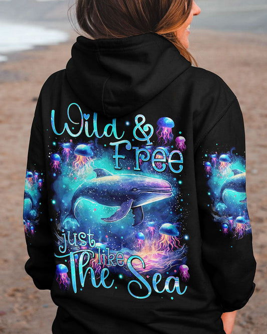 Maxcorners Wild And Free Just Like The Sea Whale All Over Print LM2101