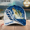 Maxcorners Fishing Blue Lake Angler Personalized 3D Cap  (13 Fish Species)
