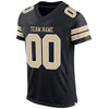 Maxcorners Custom Black Vegas Gold-White Mesh Authentic Classic Football Jersey LM2605