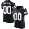 Maxcorners Custom Black White-Silver Mesh Authentic Football Jersey LM2605