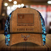 Maxcorners The Best American Deer Hunting Leather Pattern 3D Multicolor Personalized Cap