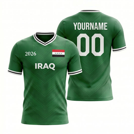 Maxcorners Iraq Football Supporter Personalized 3D Jersey Custom Soccer Lover Shirt