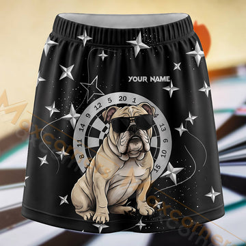 Maxcorners Darts Pug Dog Dartboard Personalized 3D Skort, Skirts With Shorts