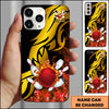 Maxcorners Bowling Ball Strike Flame Energy Multicolor Options Personalized Name 3D Phonecase