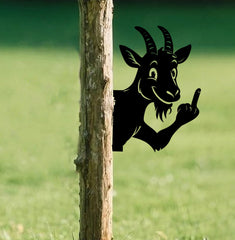 Maxcorners Funny Goat Metal Sign WITH LED/WITHOUT LED - Hilarious Farm Yard Decor, Rustic Prank Gift for Ranch, Barn & Outdoor Spaces LM0110