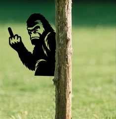 Maxcorners Funny Bigfoot Metal Sign WITH LED/WITHOUT LED - Hilarious Bigfoot Yard Decor, Rustic Outdoor Gag Gift for Man Cave LM0110