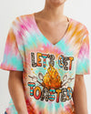 Maxcorners Let's Get Toasted Tie Dye All Over Print LM2101