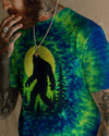 Maxcorners Bigfoot In The Forest Green Blue Swirl All Over Print LM1601